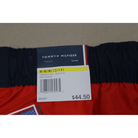 Tommy Hilfiger Big Boys Exploded Drawstring Board Shorts - Navy Blazer - Size M - Picture 6 of 6